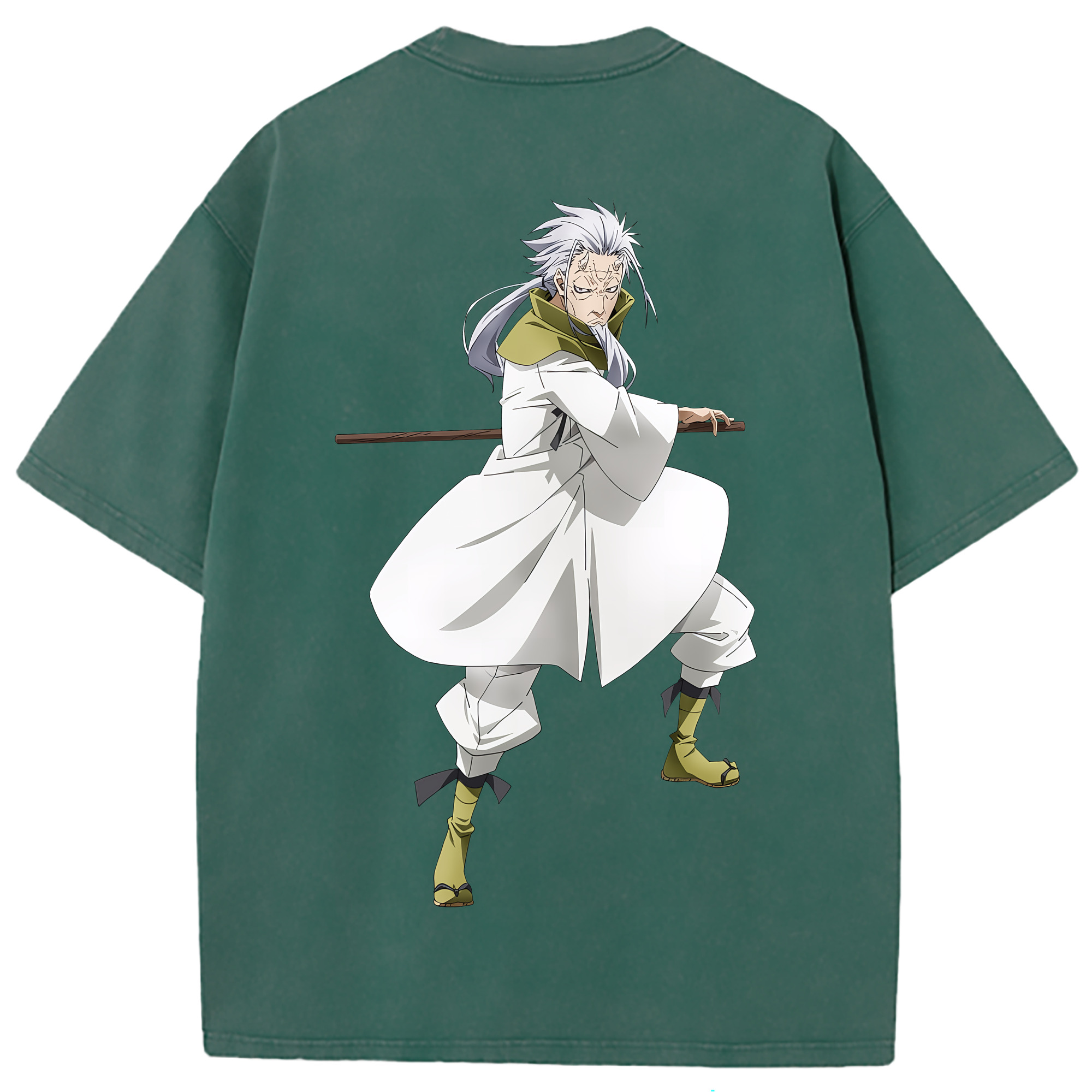（画像用） 転スラ Regarding Reincarnated to Slime 綿100% ヴィンテージ風 半袖Tシャツ（背面プリント）